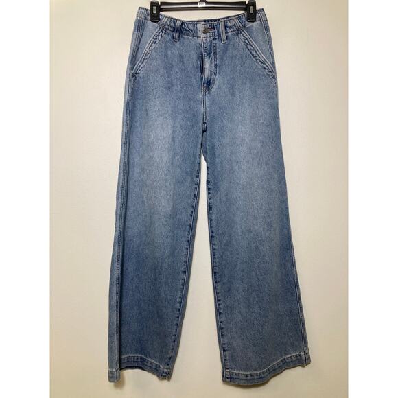 DAZE Medium Wash Wide Leg Denim Jeans Sz 26 - Picture 1 of 3